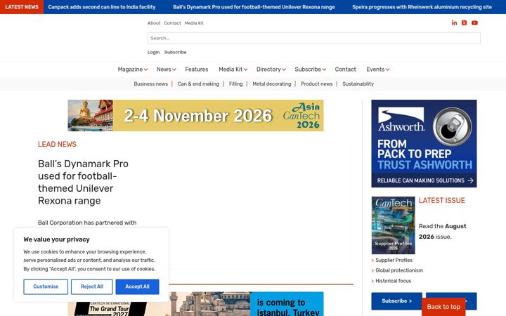 Screenshot of cantechonline.com