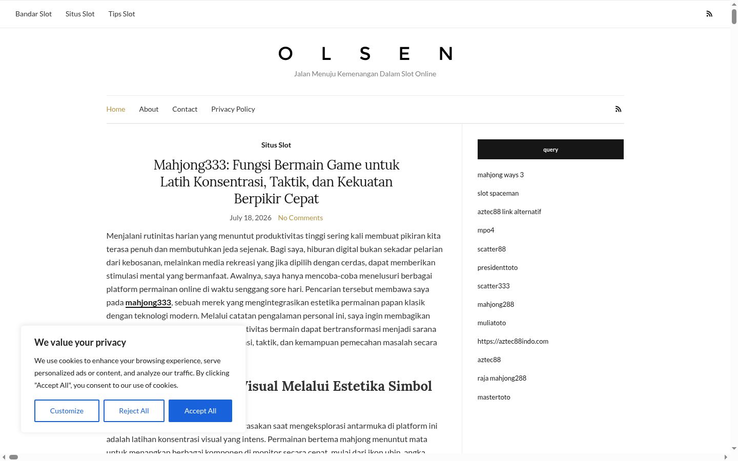 Screenshot tal-banner tal-kunsens muri qabel kwalunkwe interazzjoni