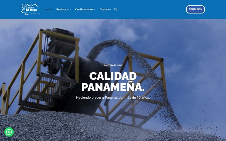 Screenshot of canteraelhigo.com