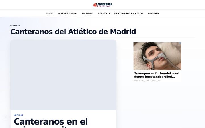 Screenshot of canteranosatleticos.com