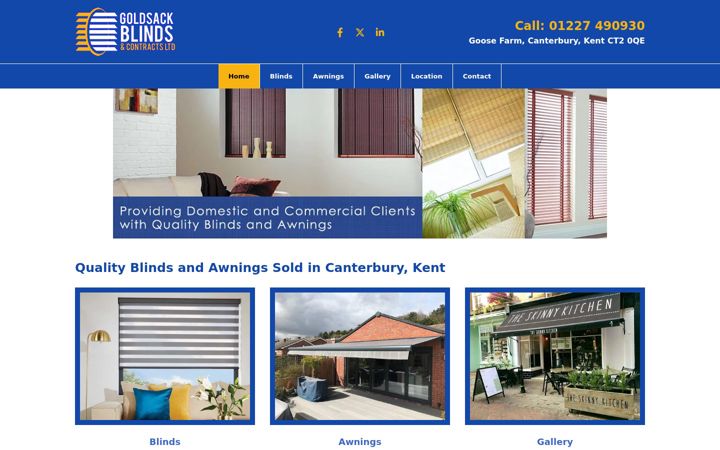 Screenshot of canterbury-blinds.co.uk