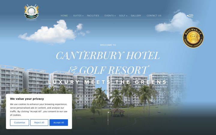 Screenshot of canterburygolfresort.lk