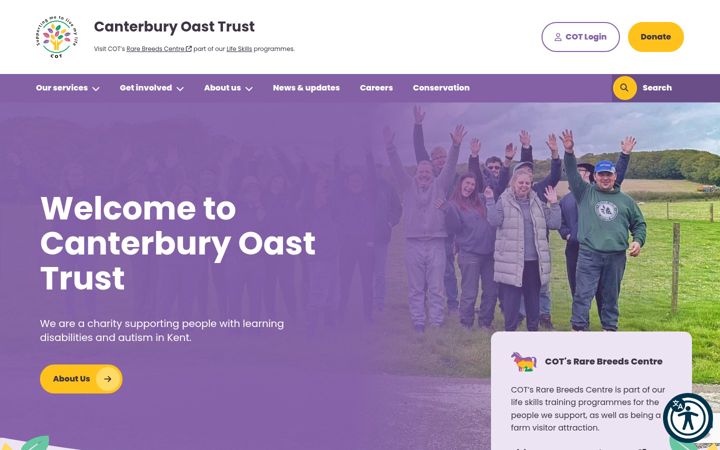 Screenshot of canterburyoasttrust.org.uk