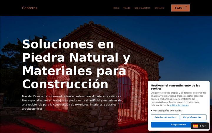 Screenshot of canteros.es