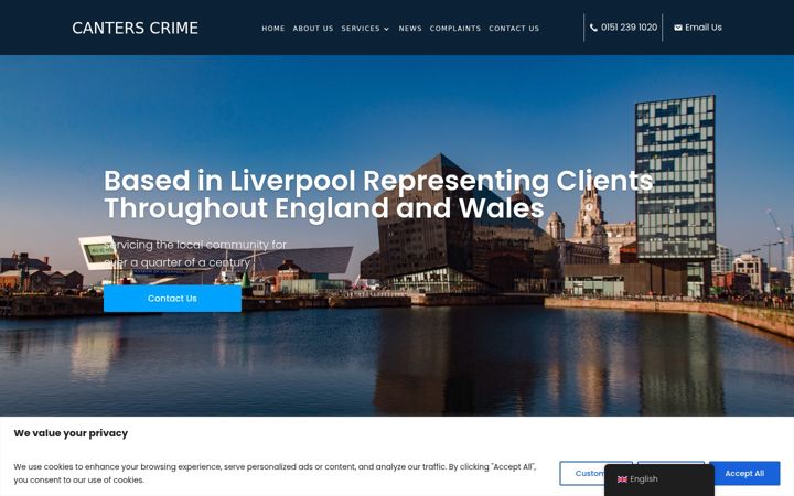 Screenshot of canterscrime.co.uk