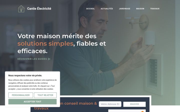 Screenshot of cantie-electricite.fr