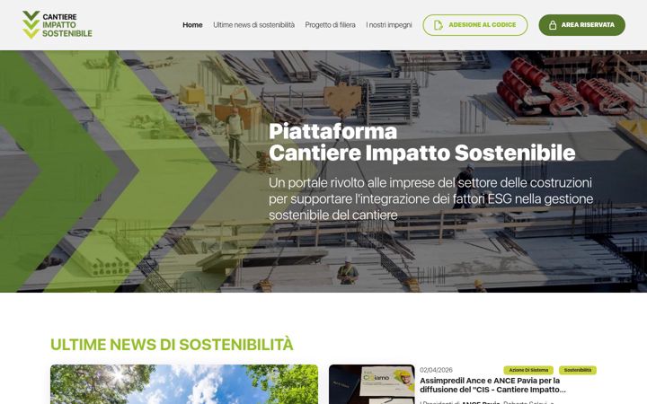 Screenshot of cantiereimpattosostenibile.it