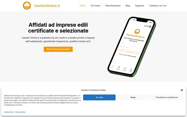 Screenshot of cantierionline.it