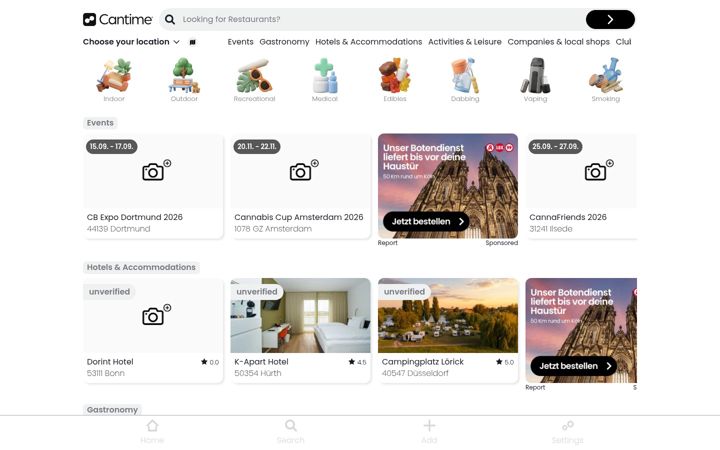 Screenshot of cantime.de