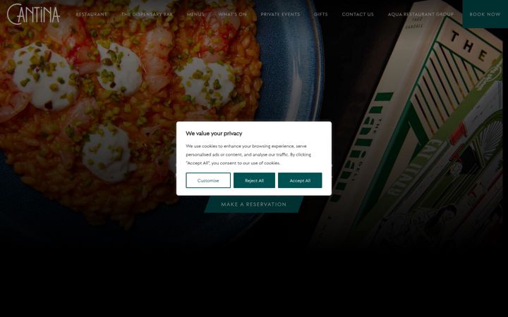 Screenshot of cantina.com.hk