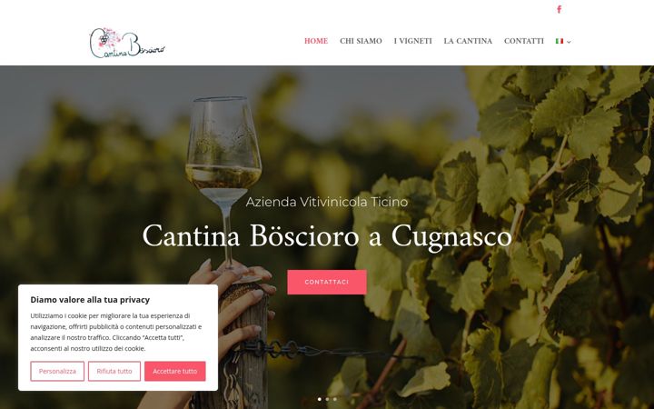 Screenshot of cantinaboscioro.ch