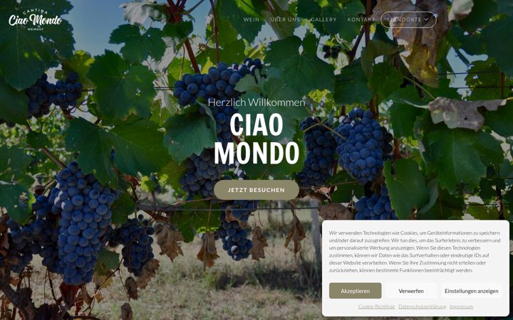 Screenshot of cantinaciaomondo.ch