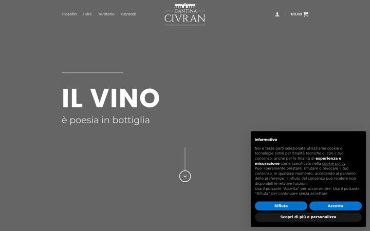 Screenshot of cantinacivran.it