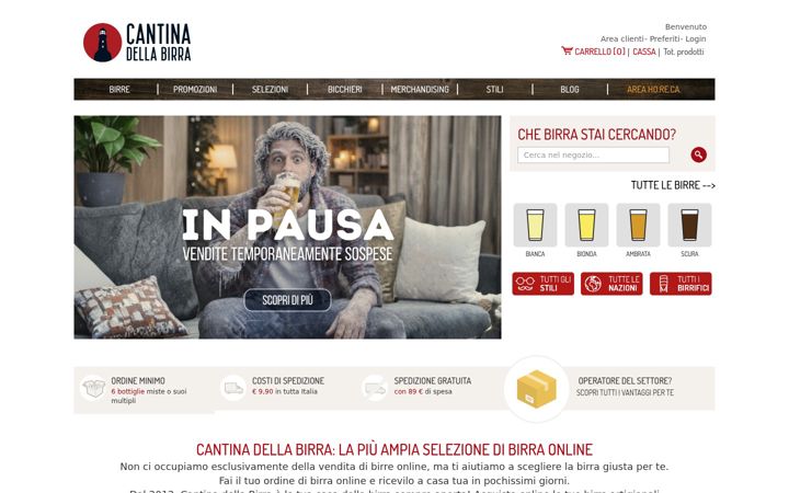 Screenshot of cantinadellabirra.it