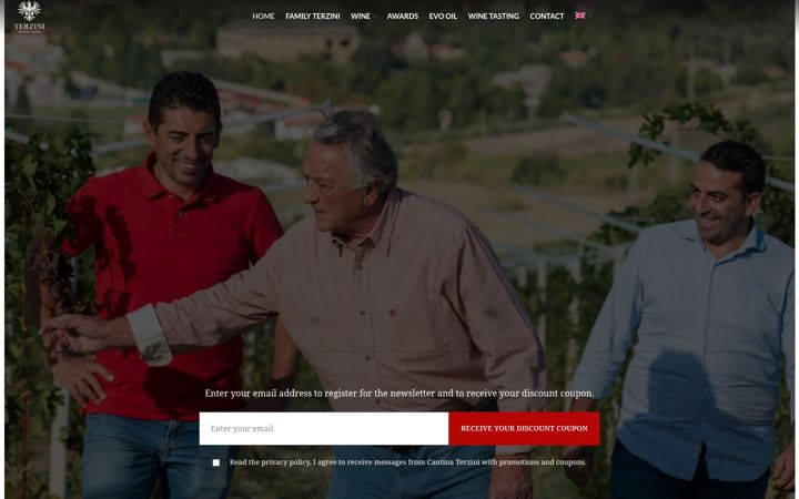 Screenshot of cantinaterzini.com
