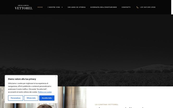 Screenshot of cantinavettorel.com