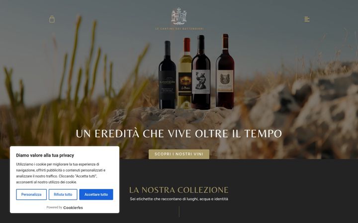 Screenshot ta' cantinebattendieri.it