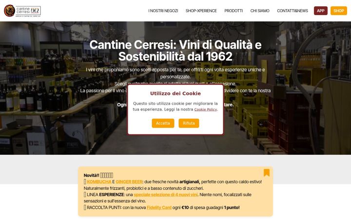 Screenshot of cantinecerresi.it