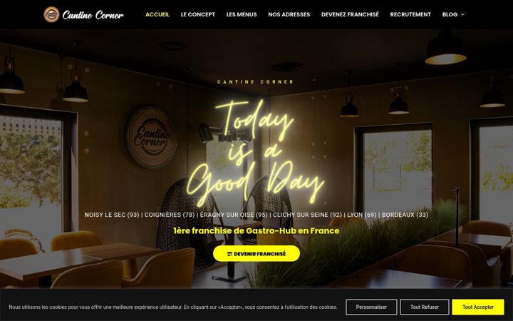 Screenshot of cantinecorner.fr