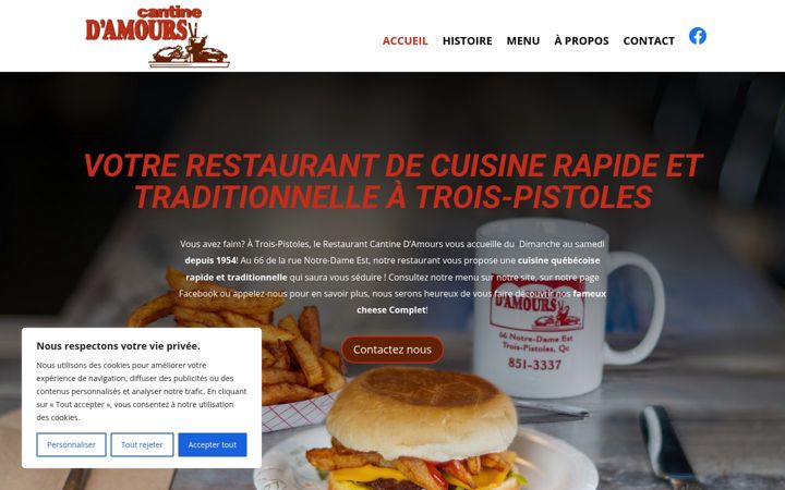 Screenshot of cantinedamours.com