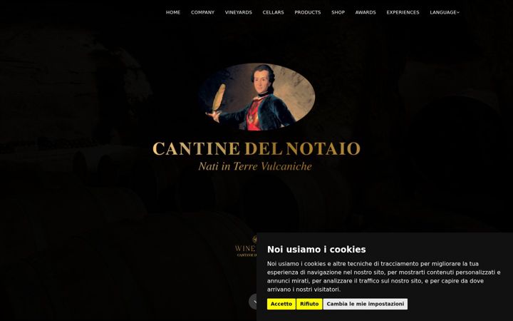 Ekrano kopija cantinedelnotaio.it