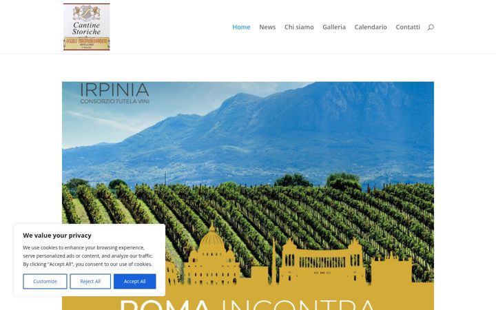 Screenshot of cantinestoricheama.it