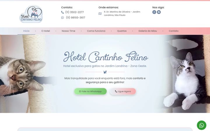 Screenshot of cantinhofelino.com.br