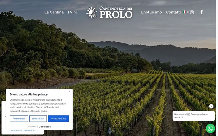 Screenshot of cantinotecadeiprolo.com