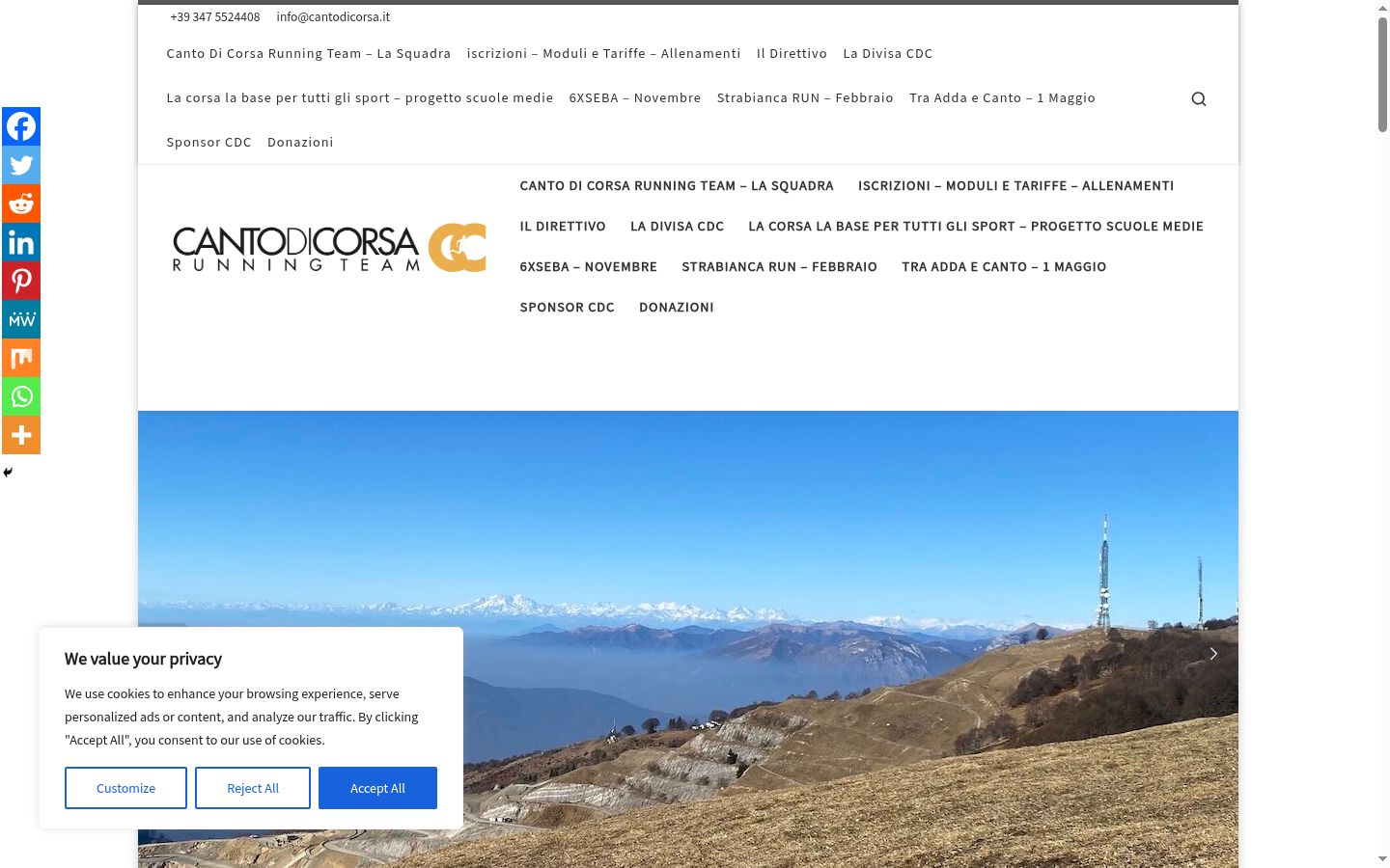 Sutikimo reklamjuostės, rodytos prieš bet kokią sąveiką, ekrano kopija