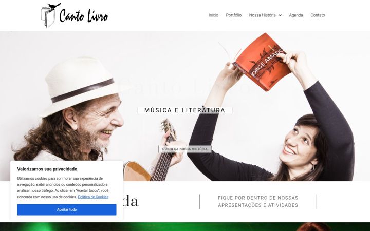 Screenshot of cantolivro.com.br