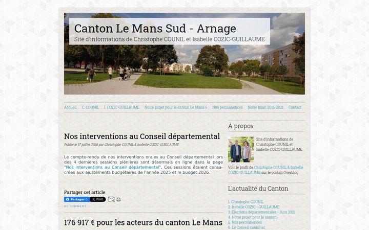 Screenshot of canton-lemanssud-arnage.fr