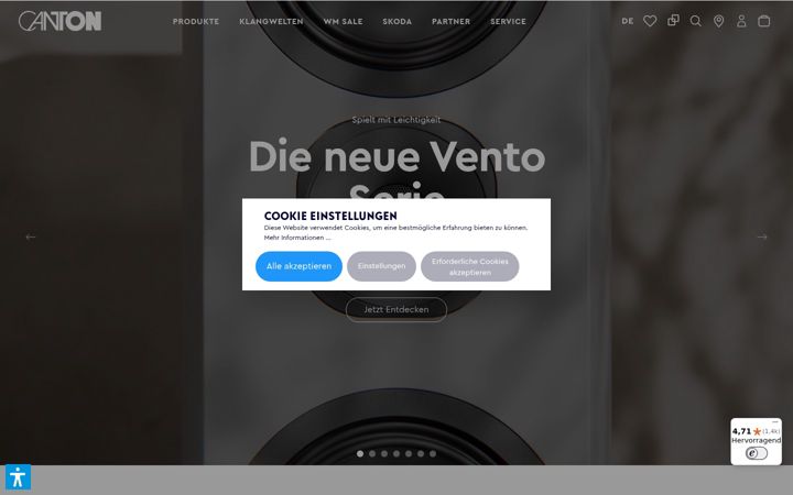 Screenshot of canton.de