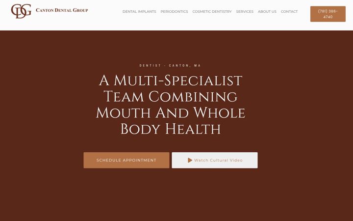 Kuvakaappaus sivustosta cantondentalgroup.com