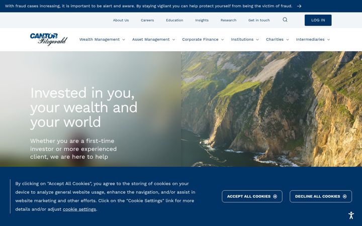 Screenshot of cantorfitzgerald.ie