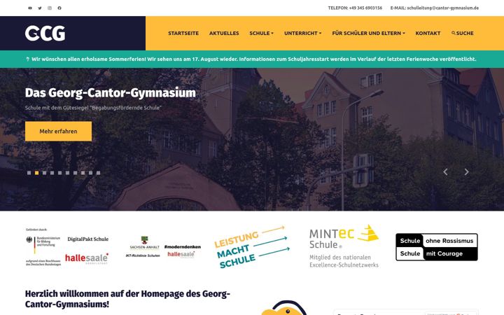 Screenshot of cantorgymnasium.de