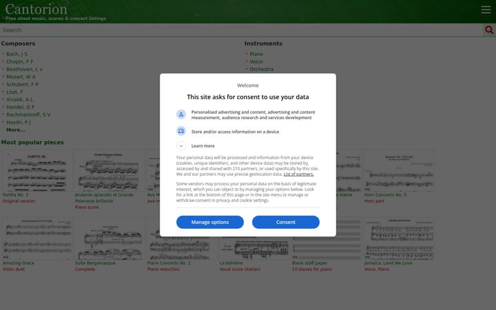 Screenshot of cantorion.org