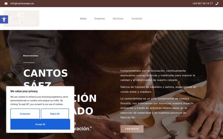 Captura de ecrã de cantossaez.es