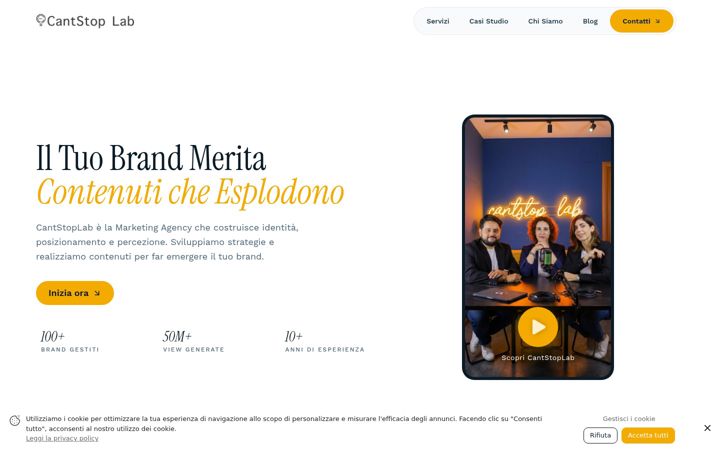 Screenshot of cantstoplab.it