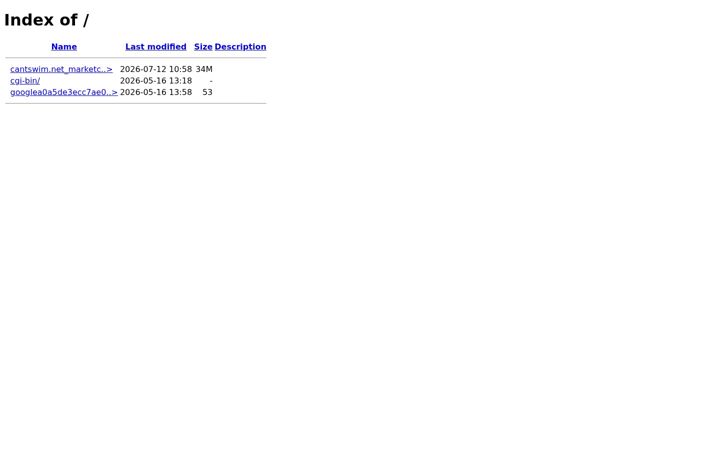 Screenshot of cantswim.net