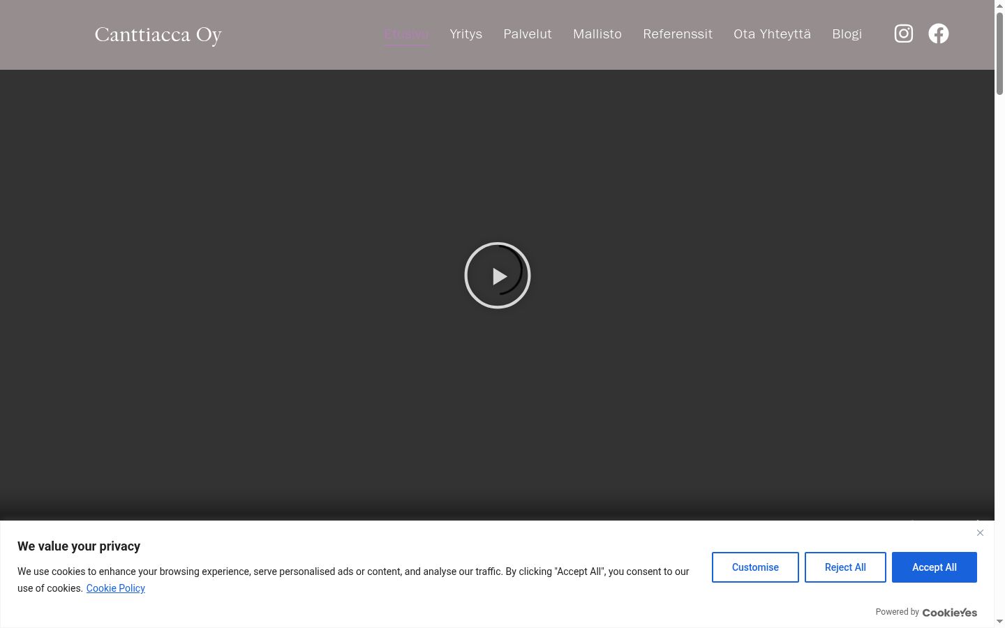 Screenshot des Einwilligungsbanners vor jeglicher Interaktion