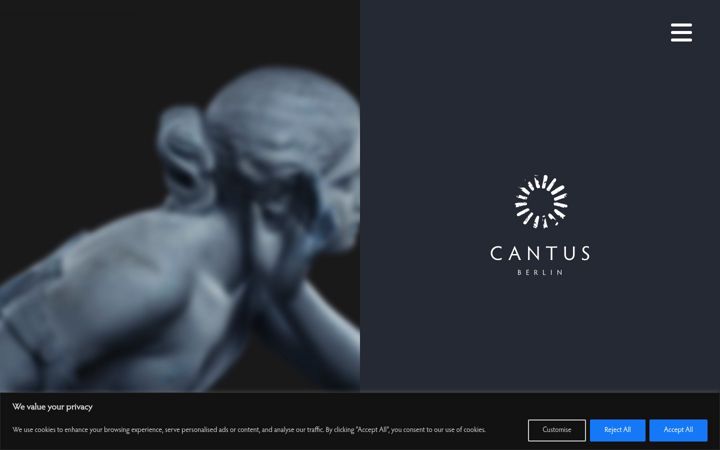 Screenshot of cantus.berlin
