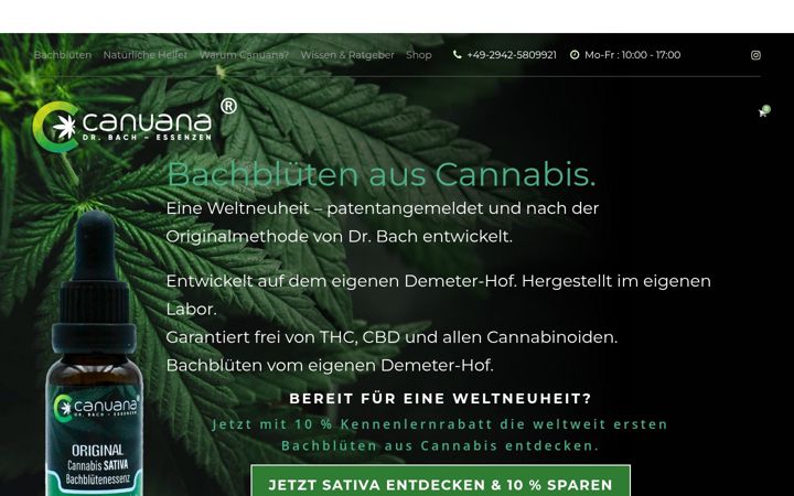 Screenshot του canuana-bachblueten.de
