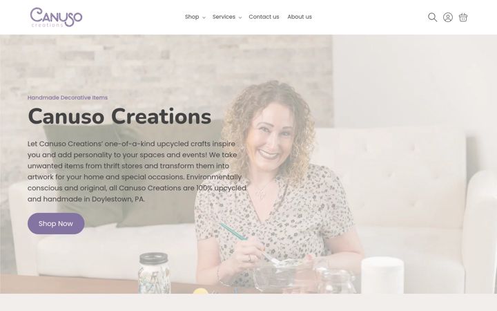 Screenshot of canusocreations.com