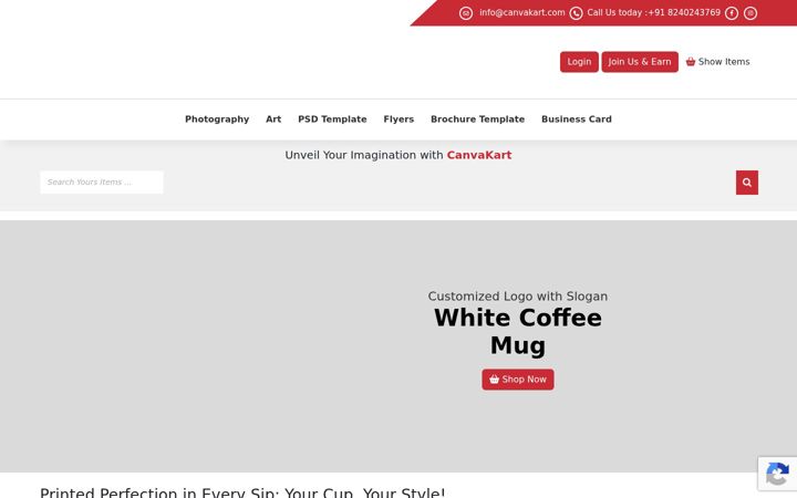 Screenshot of canvakart.com