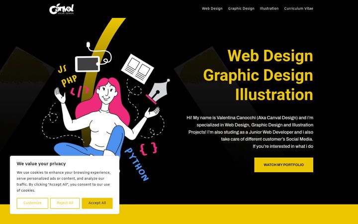 Screenshot of canvaldesign.it