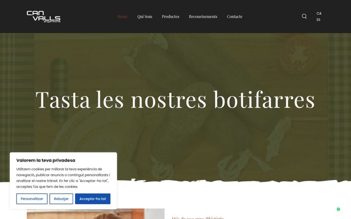 Screenshot of canvallsargentona.com