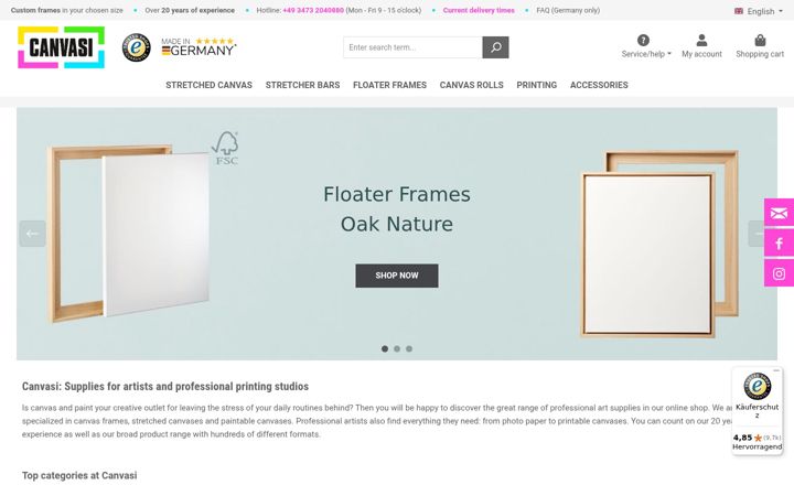 Screenshot of canvasi.com