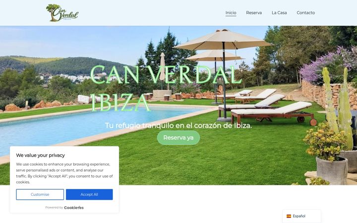 Screenshot of canverdalibiza.com