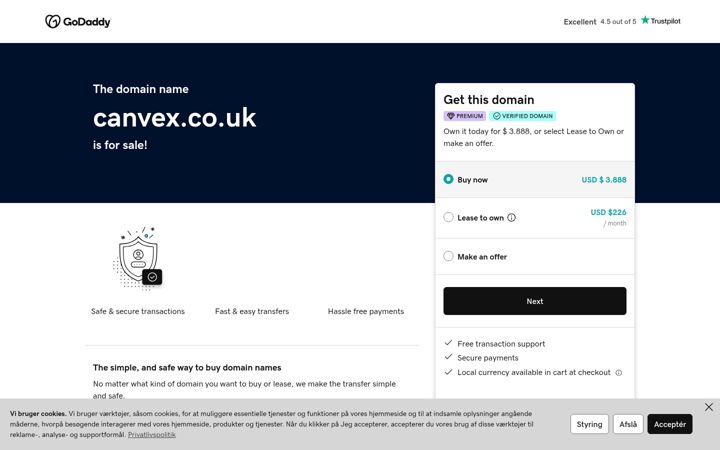 Screenshot of canvex.co.uk