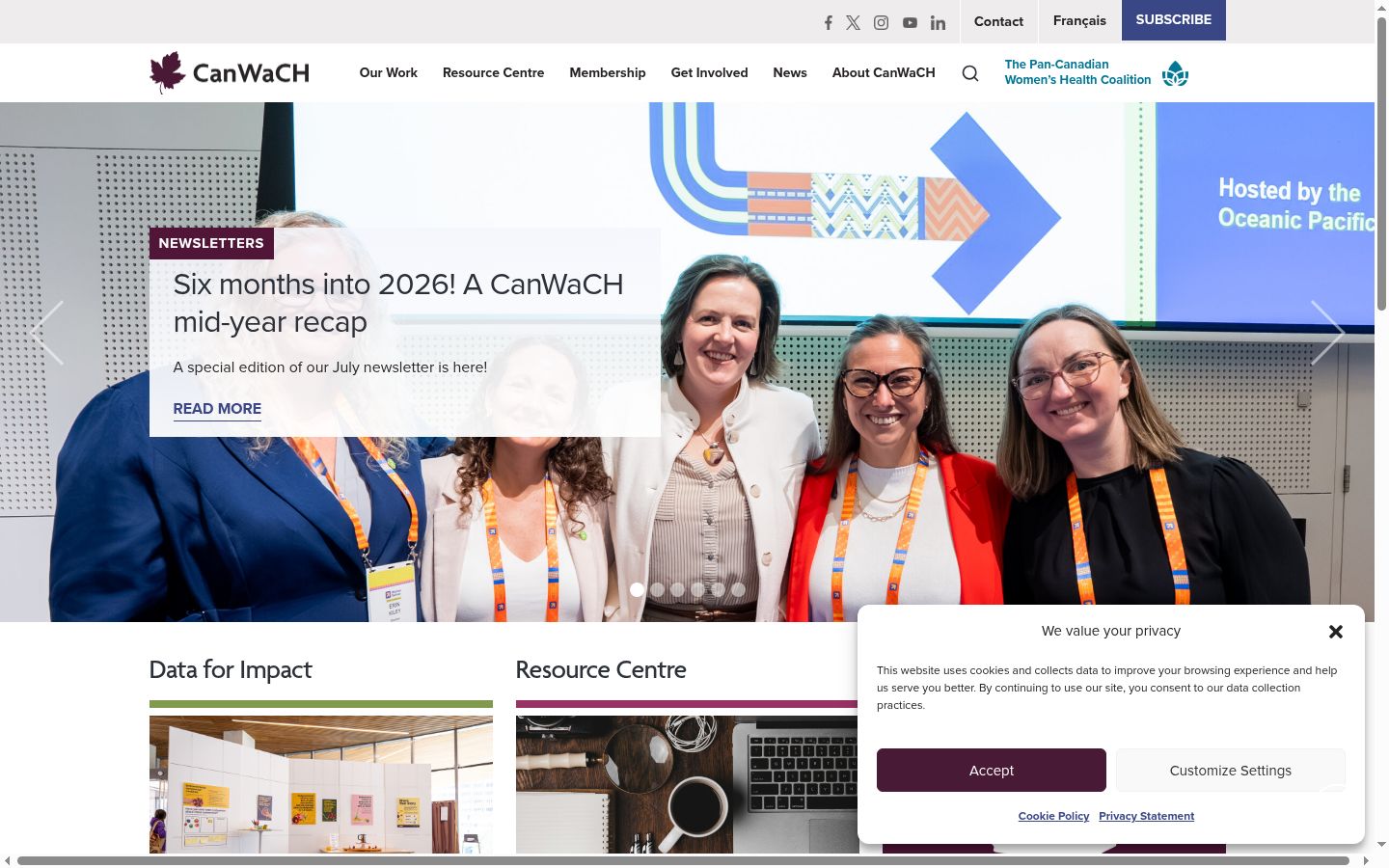 Capture d'écran de la bannière de consentement affichée avant toute interaction